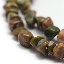 Natur Rhyolith Jaspis Perlen Stränge&nbsp;G-F465-02