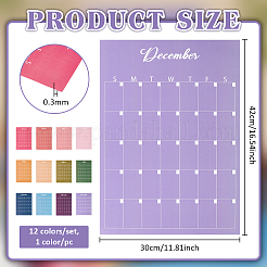 12 feuille de calendrier en papier&nbsp;AJEW-WH0609-456