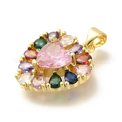 Crémaillère en laiton avec pendentifs en zircone cubique&nbsp;KK-Z086-15G-03
