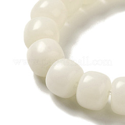 Runde natürliche weiße Jade Stretch-Armbänder&nbsp;BJEW-B080-34A