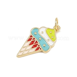 Eiscreme-Anhänger aus Messing-Emaille&nbsp;KK-P323-01A-G