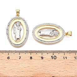 Colgante micropavé cubic zirconia de latón&nbsp;KK-T070-23G-01