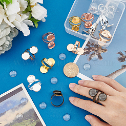 DIY-Set zur Herstellung von Fingerringen mit blanker Kuppel&nbsp;DIY-UN0004-12A