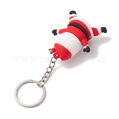 Llaveros colgantes de plástico PVC con temática navideña&nbsp;KEYC-JKC00935-01