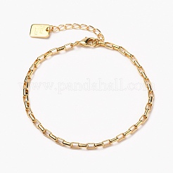 Messing Box Kette Armbänder&nbsp;BJEW-H537-03G