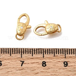 Messing Micro Pave klare Zirkonia Hummerkrallenverschlüsse&nbsp;KK-G600-25G-01
