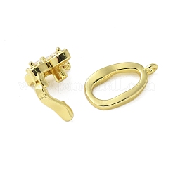 Messing Micro Pave klare Zirkonia Falte über Verschlüsse&nbsp;KK-P290-16G