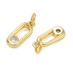 Ciondoli in ottone zirconi chiari micro pavé&nbsp;KK-CBAD9DF-07G
