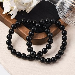 Natürliche Regenbogen Obsidian Stretch Armbänder&nbsp;BJEW-F315-8mm