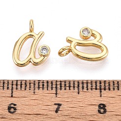 Breloques en laiton avec zircone cubique de micro pave&nbsp;KK-N263-97G-A