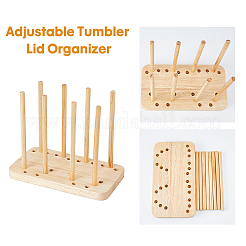 Verstellbarer Becherdeckelhalter aus Holz&nbsp;ODIS-WH0043-88