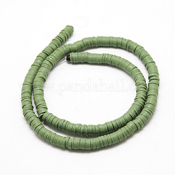 Plats ronds espaceurs de perles en pâte polymère fait main&nbsp;X-CLAY-R067-3.0mm-43