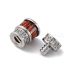 Fermoirs à vis en laiton micro pavé de zircone cubique&nbsp;KK-Z078-41P