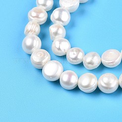 Fili di perle di perle d'acqua dolce coltivate naturali&nbsp;PEAR-N014-07J-01
