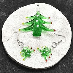 Weihnachten handgemachte Bunte Malerei Schmuck Sets&nbsp;SJEW-G076-01P
