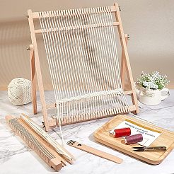 Métier à tisser avec support&nbsp;DIY-WH0199-54