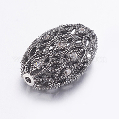Abalorios de latón con pavé de circonitas&nbsp;ZIRC-G125-44B