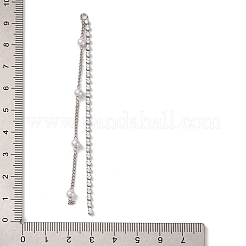 Gros pendentifs en laiton micro pavé de zircone cubique transparente et de perles en plastique ABS&nbsp;KK-G510-05P
