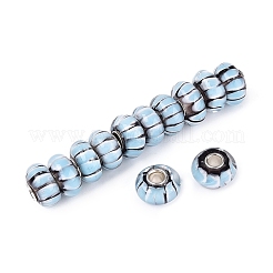 Perles européennes artisanales en verre filé et âme en laiton&nbsp;LS-LAMP-N044-01S-02