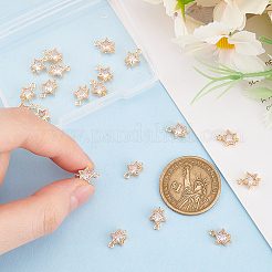 20 Stück Messing-Pavé-Glieder mit klarem Zirkonia&nbsp;KK-GO0001-95