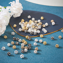 100 pz 5 colori perline di strass in ottone&nbsp;KK-TA0002-11A