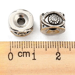 Micro pavé di perline di zirconia cubica trasparenti con placcatura in ottone ecologico&nbsp;KK-M258-05AS