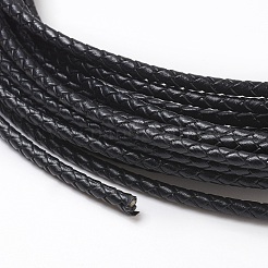 Geflochtenes Lederband mit Kern&nbsp;WL-F009-B02-4mm