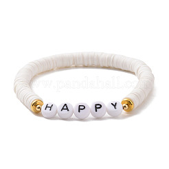 4pcs 4 style argile polymère heishi surfeur bracelets extensibles ensemble&nbsp;BJEW-TA00261