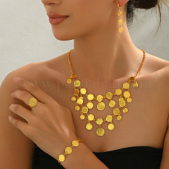 Set di bracciali e orecchini vintage in ottone con nappe e monete&nbsp;GB6557