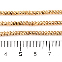 Brins de perles d'hématite non magnétiques synthétiques galvanisées&nbsp;G-H027-E01-02