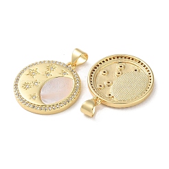 Pendentifs en laiton zircon cubique transparent&nbsp;KK-B083-35B-G