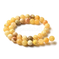 Natürliche gelbe Jade Perlen Stränge&nbsp;G-F591-17-10MM