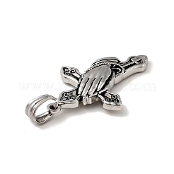Pendenti in acciaio inossidabile 304 in stile tibetano&nbsp;STAS-G275-03AS