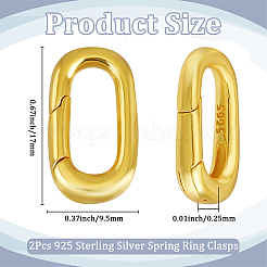 2 pz. 925 anelli a molla in argento sterling&nbsp;STER-SC0001-48