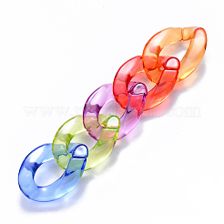 Transparentem Acryl Verknüpfung Ringe&nbsp;X-OACR-S036-001A-J
