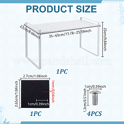 Estante rectangular extensible de aleación de hierro y carbono&nbsp;AJEW-WH0609-741A-01