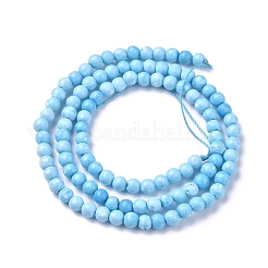 Fili di perline sintetiche di emimorfite e larimar assemblate&nbsp;G-D0006-C01-4mm