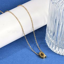 Collares colgantes de acero inoxidable 304 con revestimiento iónico (IP)&nbsp;NJEW-R050-01G-17