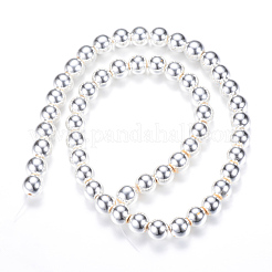 Electroplate non magnetici ematite sintetico fili di perline&nbsp;X-G-Q466-4mm-02