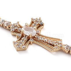 Goldenes Messing Gliederarmband&nbsp;BJEW-C055-05F-G