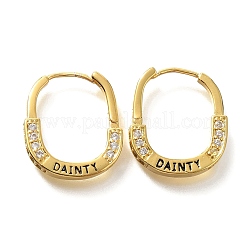 Ottone zirconi Orecchini a cerchio&nbsp;EJEW-M048-07G