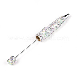 Penna a sfera con pavé di strass in resina a coda di pesce e argilla polimerica&nbsp;AJEW-T013-05H