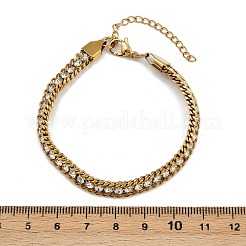Panzerkettenarmbänder aus 304 Edelstahl für Damen&nbsp;BJEW-Z143-21G