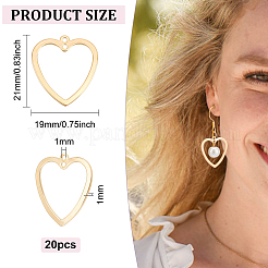 20 pendentif à 2 boucles en laiton&nbsp;KK-BC0009-63