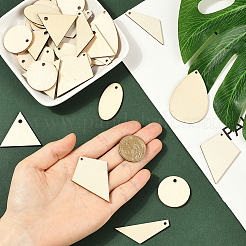 Kits de fabricación de pendientes colgantes de madera de diy&nbsp;DIY-SP0005-03