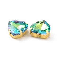Coeur coudre sur strass&nbsp;DIY-E062-04G-01