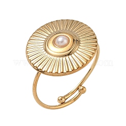 Fingerringe aus Edelstahl 304 mit Kunststoffperlen für Damen&nbsp;SA-CBAA981-01G-02