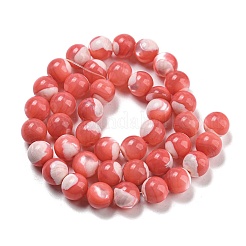 Brins de perles de trocas naturelles teintes&nbsp;BSHE-G034-25C