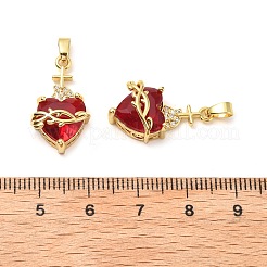 Pendentifs avec zircon cubiques à micro-pavés en laiton&nbsp;LS-KK-G533-08G