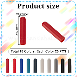 200 pieza de herretes de plástico ABS de 10 colores para cordones de zapatos&nbsp;FIND-PH0021-21